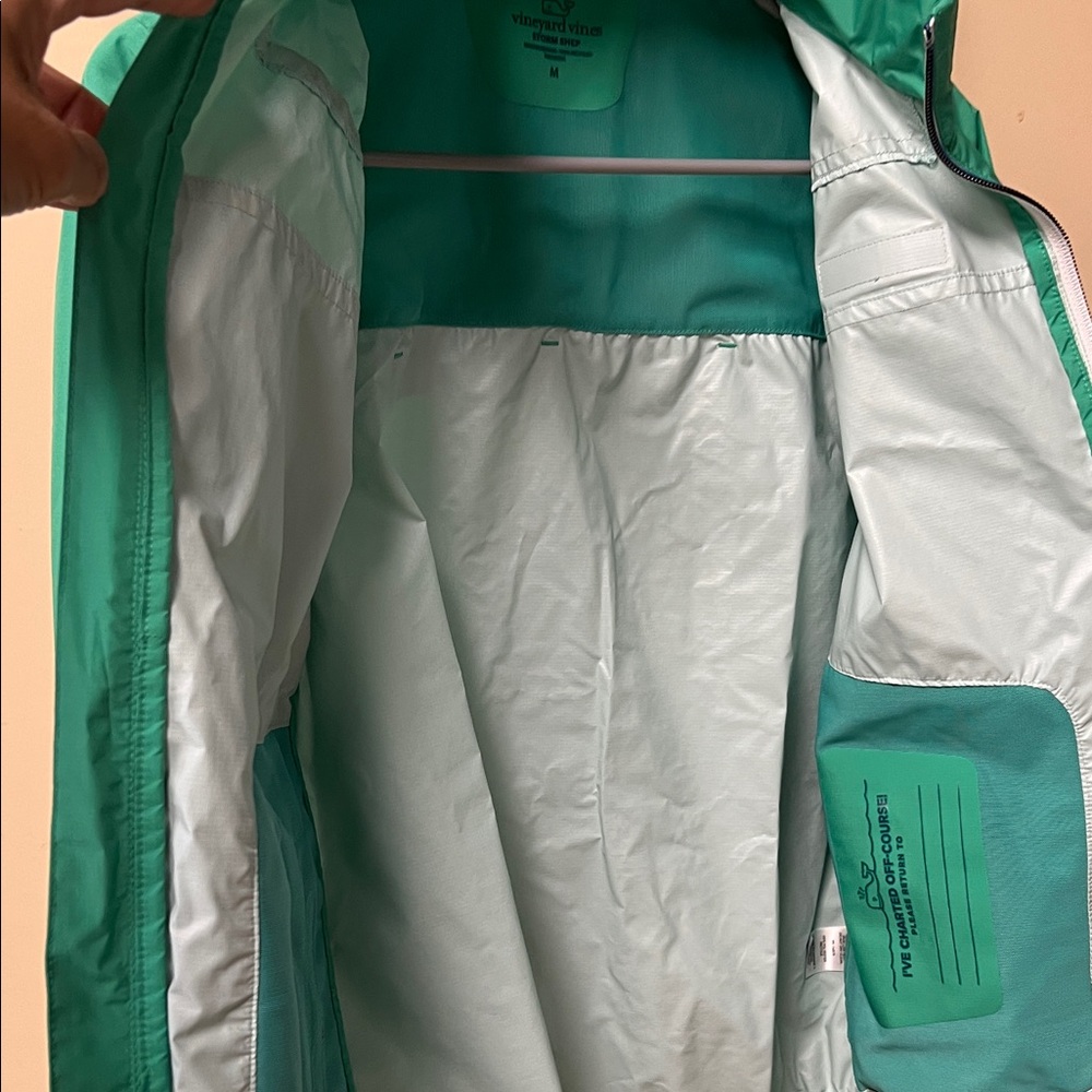 Vineyard Vines Kids Raincoat in Teal - Picture 3 of 5